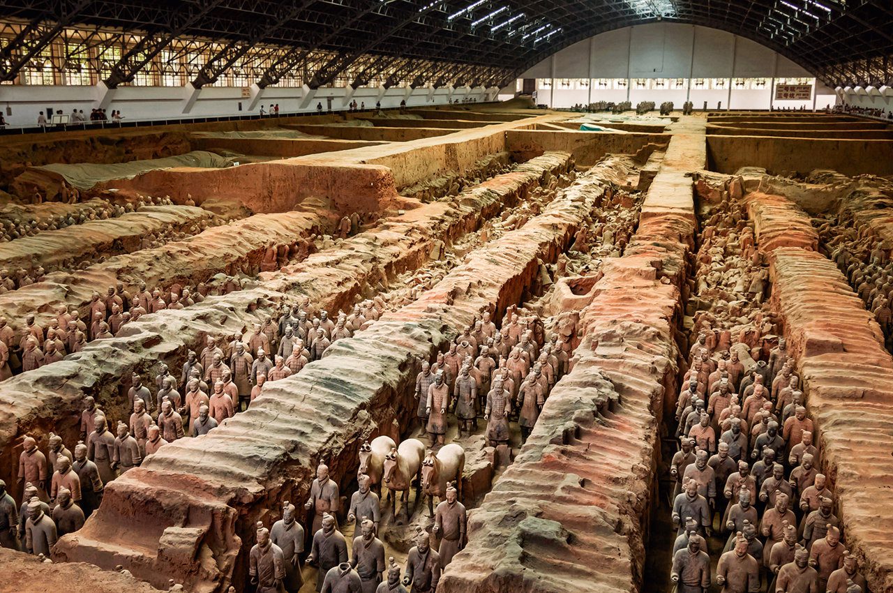 Chine, Xian, armée de terre cuite de Qin Shi Huang,  premier empereur de Chine, IIIe siècle av. J.-C. , classé au patrimoine mondial par l'UNESCO || 3590457 CHARTON Franck / hemis.fr